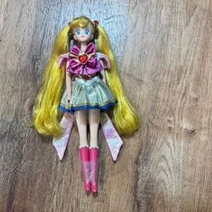 Bandai Sailor Moon SuperS Eternal Doll Girls 11" Gold Pink 1990s Anime Rare Talk